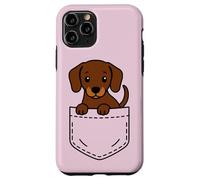 Lindo perro salchicha cachorro Pocket Pal Funny Doxie Dog Carcasa para iPhone 11 Pro