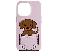 Lindo perro salchicha cachorro Pocket Pal Funny Doxie Dog Carcasa para iPhone 13 Pro