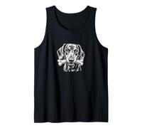 Lindo perro salchicha con hueso de juguete, divertido perro salchicha simple Camiseta sin Mangas
