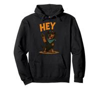 Lindo perro salchicha saludando Hey Funny Dueño de perro salchicha Sudadera con Capucha