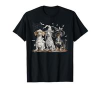 Lindo Perro Salchicha Vestido Fantasma Divertido Halloween Camiseta