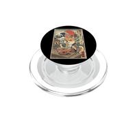 Lindo Perro Shiba Inu Comiendo Ramen Great Wave Ukiyo-e Art PopSockets PopGrip para MagSafe