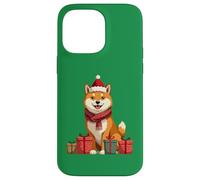 Lindo Perro Shiba Inu Vestido para Navidad Carcasa para iPhone 14 Pro MAX