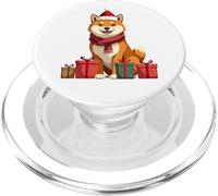 Lindo Perro Shiba Inu Vestido para Navidad PopSockets PopGrip para MagSafe