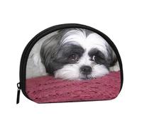 Lindo Perro Shih Tzu (2) Bolsa pequeña para Guardar Toallas sanitarias y Maquillaje, Monedero para cosméticos de Mujer