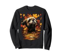 Lindo Perro Shih Tzu Acogedor otoño Hojas Bosque otoño estética Sudadera