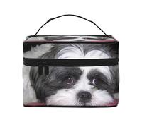 Lindo Perro Shih Tzu, Bolsa de Maquillaje Bolsa de cosméticos Bolsa de Aseo de Viaje portátil Estuche para lápices