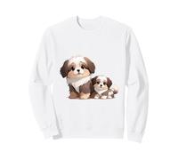 Lindo Perro Shih Tzu y Cachorro Adorable Arte canino Sudadera