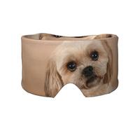Lindo perro Shitzu,Máscara para ojos con bloqueo de luz y protección ocular completa para dormir, orejeras y ojos.