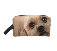 Lindo Perro Shitzu. Organizador de cosméticos de Gran Capacidad, Neceser de Viaje para Mujer.