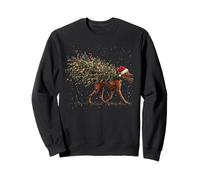 Lindo Perro Vizsla en un árbol de Navidad para Hombres y Mujeres Sudadera
