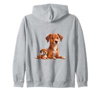 Lindo Perro y Cachorro Rhodesian Ridgeback Sudadera con Capucha
