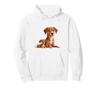 Lindo Perro y Cachorro Rhodesian Ridgeback Sudadera con Capucha