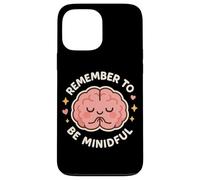 Lindo Personaje de Cerebro Remember to Be Mindful Carcasa para iPhone 13 Pro MAX