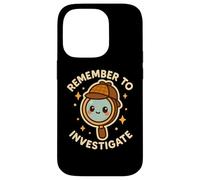 Lindo Personaje Divertido Recuerda investigar Carcasa para iPhone 14 Pro