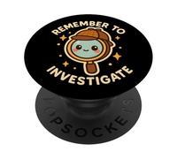 Lindo Personaje Divertido Recuerda investigar PopSockets PopGrip Adhesivo