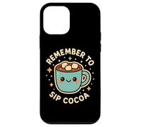Lindo Personaje Divertido Remember to Sip Cocoa Carcasa para iPhone 12 Mini