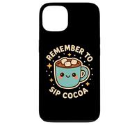 Lindo Personaje Divertido Remember to Sip Cocoa Carcasa para iPhone 13