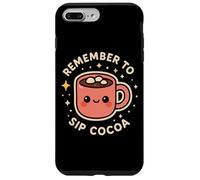 Lindo Personaje Divertido Remember to Sip Cocoa Carcasa para iPhone 7 Plus/8 Plus