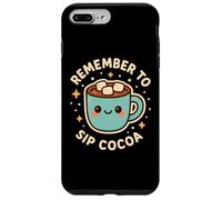 Lindo Personaje Divertido Remember to Sip Cocoa Carcasa para iPhone 7 Plus/8 Plus