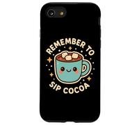 Lindo Personaje Divertido Remember to Sip Cocoa Carcasa para iPhone SE (2020) / 7/8
