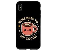 Lindo Personaje Divertido Remember to Sip Cocoa Carcasa para iPhone XS MAX