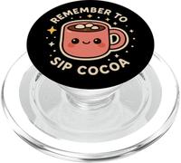 Lindo Personaje Divertido Remember to Sip Cocoa PopSockets PopGrip para MagSafe