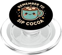 Lindo Personaje Divertido Remember to Sip Cocoa PopSockets PopGrip para MagSafe