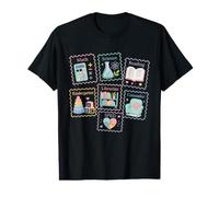Lindo Personal De La Escuela Aulas Temas Pastel Carrera Iconos Camiseta gráfica económica