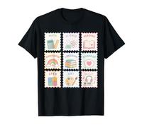 Lindo Personal Escuela Temas Iconos Pastel Aula Ambiente Camiseta gráfica económica
