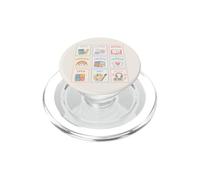 Lindo Personal Escuela Temas Iconos Pastel Aula Ambiente PopSockets PopGrip para MagSafe
