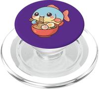 Lindo Pescado Comiendo Ramen Kawaii Arte Amante de la Comida PopSockets PopGrip para MagSafe