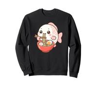 Lindo Pescado Comiendo Ramen Kawaii Arte Amante de la Comida Sudadera