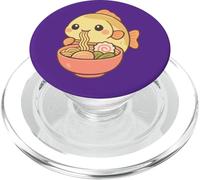 Lindo Pescado Comiendo Ramen Kawaii Arte de Comida PopSockets PopGrip para MagSafe