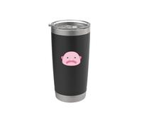 Lindo pez Blobfish divertido triste océano amante diseño Vaso térmico de acero inoxidable de doble pared