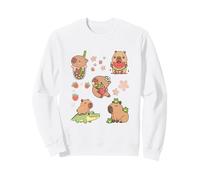 Lindo Pijama Kawaii Capybara Boba Tea para niñas y Mujeres Sudadera