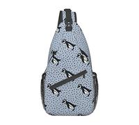 Lindo pingüino Animal Patrón Sling Bag Senderismo Mochila Crossbody Hombro Mochila Viaje Cofre Paquete para Hombres Mujeres