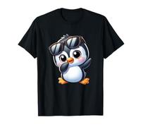 Lindo pingüino con Gafas de Sol Kawaii Cartoon Animal Camiseta