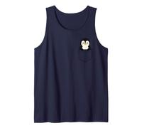 Lindo pingüino de bolsillo divertido animal de pingüino de invierno Camiseta sin Mangas