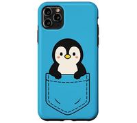 Lindo pingüino de bolsillo divertido animal de pingüino de invierno Carcasa para iPhone 11 Pro Max
