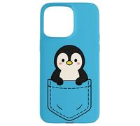 Lindo pingüino de bolsillo divertido animal de pingüino de invierno Carcasa para iPhone 15 Pro Max