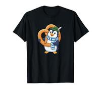 Lindo pingüino de Dibujos Animados con Pretzel diseño de Baviera Camiseta