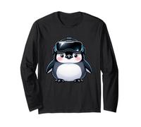 Lindo pingüino de Dibujos Animados con Realidad Virtual VR Manga Larga