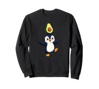 Lindo pingüino de Dibujos Animados Equilibrio Aguacate Feliz Danza Sudadera