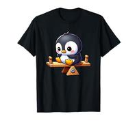 Lindo pingüino en balancín Playground Diversión Camiseta