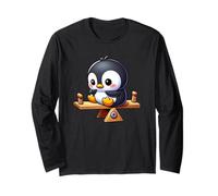 Lindo pingüino en balancín Playground Diversión Manga Larga