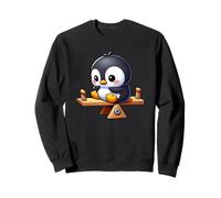 Lindo pingüino en balancín Playground Diversión Sudadera