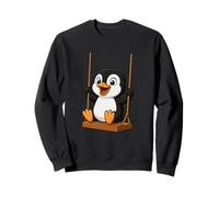 Lindo pingüino en Columpio Playground Amistad Sudadera