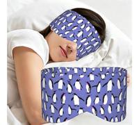 Lindo pingüino morado, Antifaz para dormir, ideal para el hogar, viajes y trabajo por turnos. Cubre completamente los ojos y bloquea la luz.