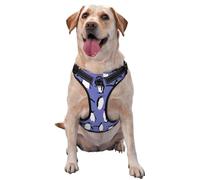 Lindo pingüino Morado,Arnés para Mascotas, arnés Reflectante Ajustable para Perros,M